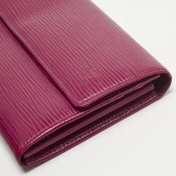 Pre Owned Louis Vuitton Fuchsia Epi Leather Sarah Wallet