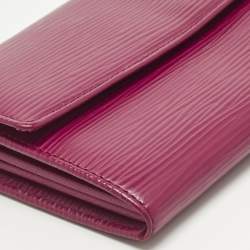 Pre Owned Louis Vuitton Fuchsia Epi Leather Sarah Wallet
