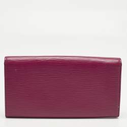 Pre Owned Louis Vuitton Fuchsia Epi Leather Sarah Wallet