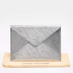 Pre Owned  Louis Vuitton Silver Epi Leather Invitation Envelope Clutch