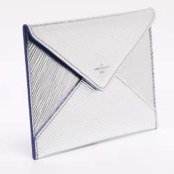 Pre Owned  Louis Vuitton Silver Epi Leather Invitation Envelope Clutch