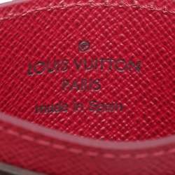 Pre Owned Louis Vuitton Fuchsia Monogram Canvas Card Holder