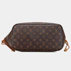 Pre Owned Louis Vuitton Brown Monogram Neverfull MM