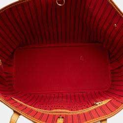 Pre Owned Louis Vuitton Brown Monogram Neverfull MM