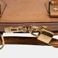 Pre Owned Louis Vuitton Brown Monogram Vernis Alma BB