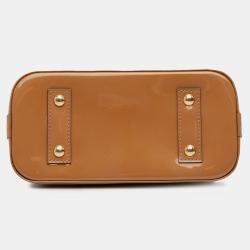 Pre Owned Louis Vuitton Brown Monogram Vernis Alma BB