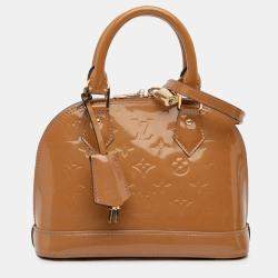 Pre Owned Louis Vuitton Brown Monogram Vernis Alma BB