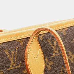 Pre Owned Louis Vuitton Brown Monogram Neverfull MM