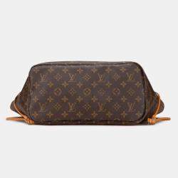 Pre Owned Louis Vuitton Brown Monogram Neverfull MM
