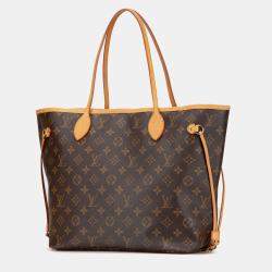 Pre Owned Louis Vuitton Brown Monogram Neverfull MM