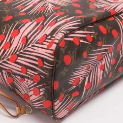 Pre Owned Louis Vuitton Monogram Canvas Jungle Dots Neverfull MM Bag