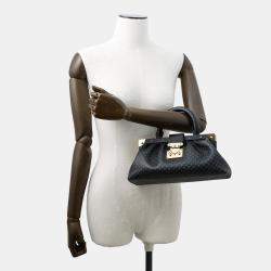 Pre Owned Louis Vuitton Monogramclutch Noir Nanogram