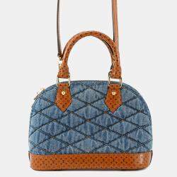 Pre Owned Louis Vuitton Maltage Alma Blue/Brown Denimtextile Size BB
