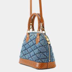 Pre Owned Louis Vuitton Maltage Alma Blue/Brown Denimtextile Size BB