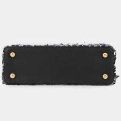 Pre Owned Louis Vuitton Capucines Noir Tweed Size MM