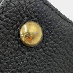 Pre Owned Louis Vuitton Capucines Noir Taurillon Leather Shearling Size MM