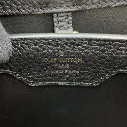 Pre Owned Louis Vuitton Capucines Noir Taurillon Leather Shearling Size MM