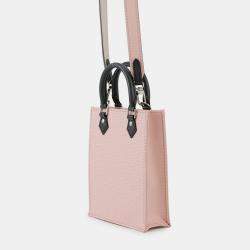 Pre Owned Louis Vuitton Petit Sac Plat Rose Ballerine/Beige Epi Leather