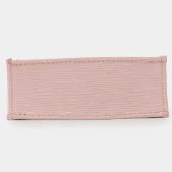Pre Owned Louis Vuitton Petit Sac Plat Rose Ballerine/Beige Epi Leather
