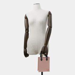 Pre Owned Louis Vuitton Petit Sac Plat Rose Ballerine/Beige Epi Leather