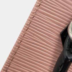 Pre Owned Louis Vuitton Petit Sac Plat Rose Ballerine/Beige Epi Leather