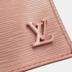 Pre Owned Louis Vuitton Petit Sac Plat Rose Ballerine/Beige Epi Leather