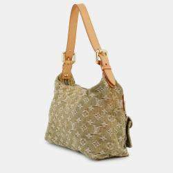 Pre Owned Louis Vuitton Baggy Khaki Monogram Denim Size PM