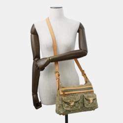 Pre Owned Louis Vuitton Baggy Khaki Monogram Denim Size PM