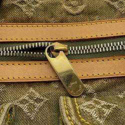 Pre Owned Louis Vuitton Baggy Khaki Monogram Denim Size PM