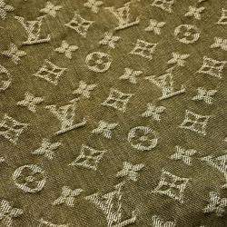 Pre Owned Louis Vuitton Baggy Khaki Monogram Denim Size PM