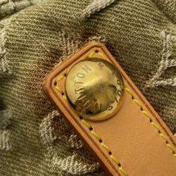 Pre Owned Louis Vuitton Baggy Khaki Monogram Denim Size PM