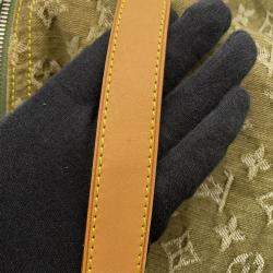 Pre Owned Louis Vuitton Baggy Khaki Monogram Denim Size PM