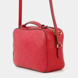 مملوكة مسبقًا حقيبة لويس فويتون سانتونغ جلد أمبرانت قرمزي مونوغرام