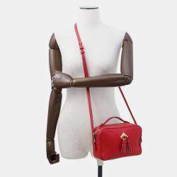 مملوكة مسبقًا حقيبة لويس فويتون سانتونغ جلد أمبرانت قرمزي مونوغرام