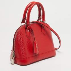 Pre Owned Louis Vuitton Coquelicot Epi Leather Alma BB Bag