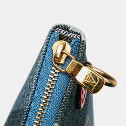 Pre Owned Louis Vuitton Blue Monogram Denim Patchwork Neverfull MM