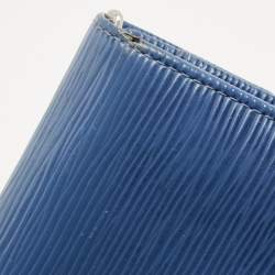 Pre Owned Louis Vuitton Myrtille Blue Epi Leather Sarah Wallet