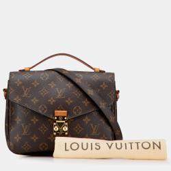 Pre Owned Louis Vuitton Brown Monogram Pochette Metis