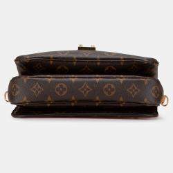 Pre Owned Louis Vuitton Brown Monogram Pochette Metis
