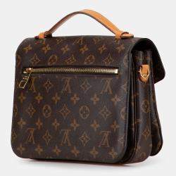 Pre Owned Louis Vuitton Brown Monogram Pochette Metis
