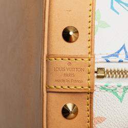 Pre Owned Louis Vuitton White Monogram Multicolore Alma PM