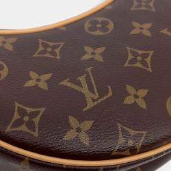 Pre Owned Louis Vuitton Brown Coated canvas loop bag