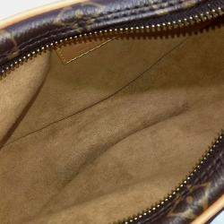 Pre Owned Louis Vuitton Brown Coated canvas loop bag