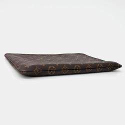 Pre Owned Louis Vuitton Brown Coated canvas Monogram Etu Voyage MM