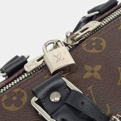 Pre Owned Louis Vuitton Brown Coated Canvas Makassar Keepall 45