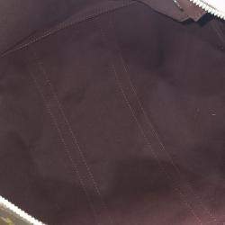 Pre Owned Louis Vuitton Brown Coated Canvas Makassar Keepall 45