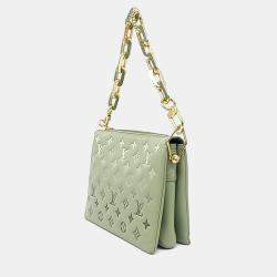 Pre Owned Louis Vuitton Green Leather Cousin PM