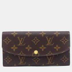Pre Owned Louis Vuitton Brown Canvas Monogram Emily Wallet