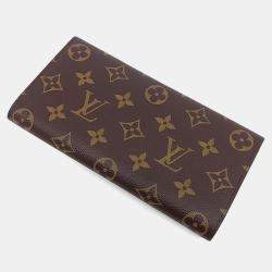 Pre Owned Louis Vuitton Brown Canvas Monogram Emily Wallet