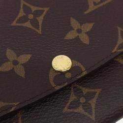 Pre Owned Louis Vuitton Brown Canvas Monogram Emily Wallet